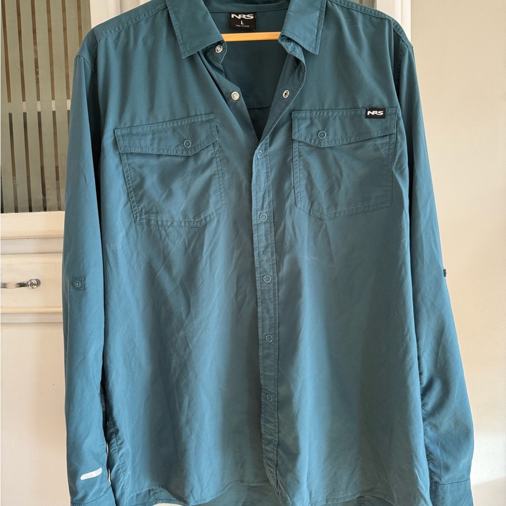 NRS Teal snap button shirt